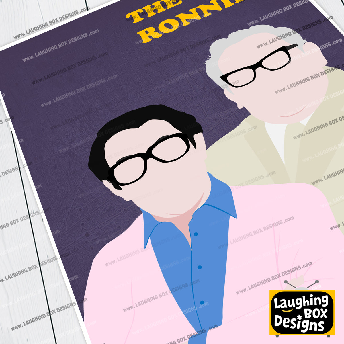 THE TWO RONNIES Comedy Characters Minimalist Print