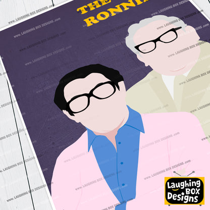THE TWO RONNIES Comedy Characters Minimalist Print