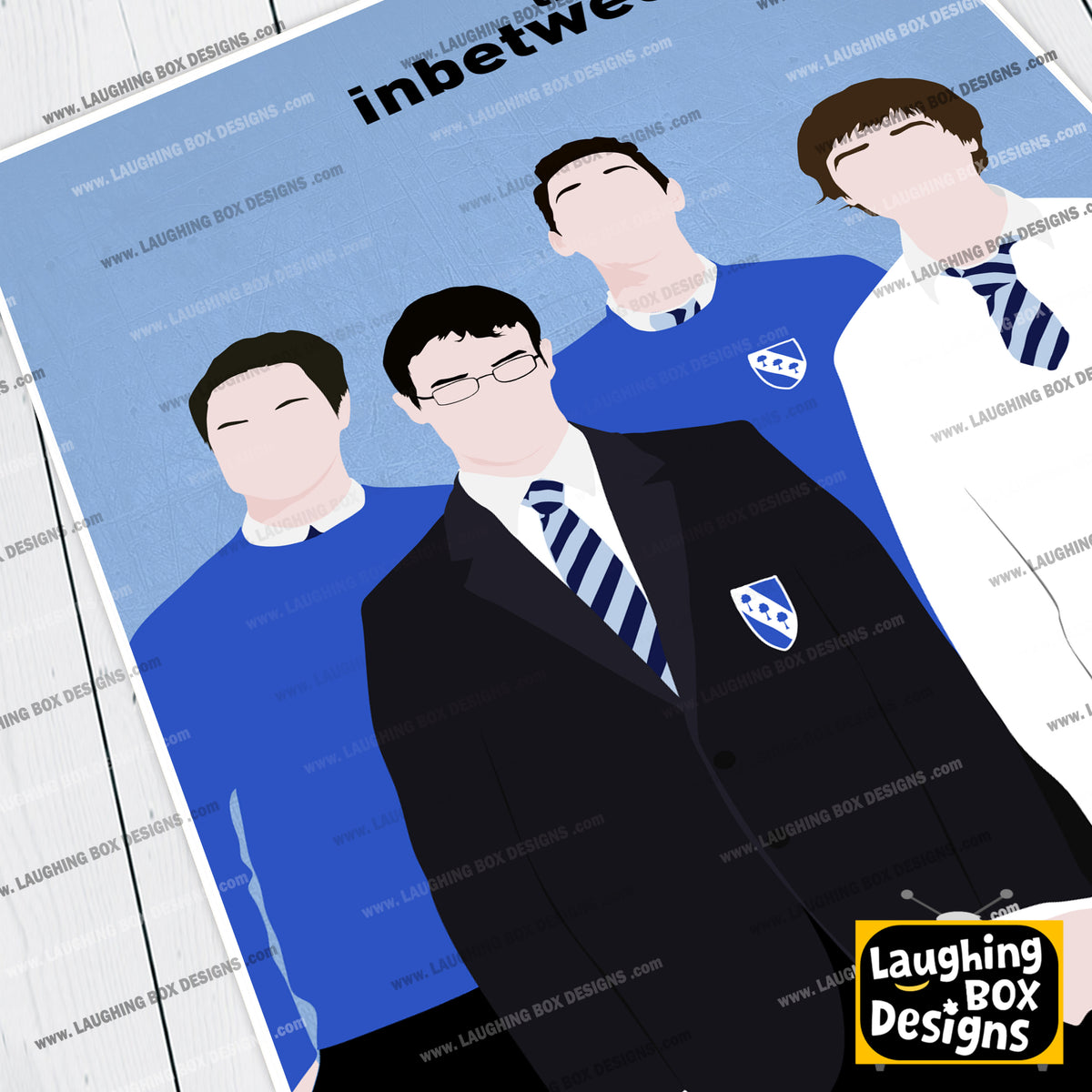 THE INBETWEENERS Comedy Characters Minimalist Print