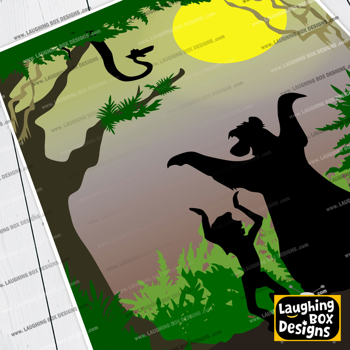 DISNEY'S THE JUNGLE BOOK Character inspired Silhouette Print