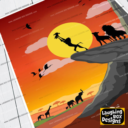 DISNEY'S THE LION KING Character inspired Silhouette Print