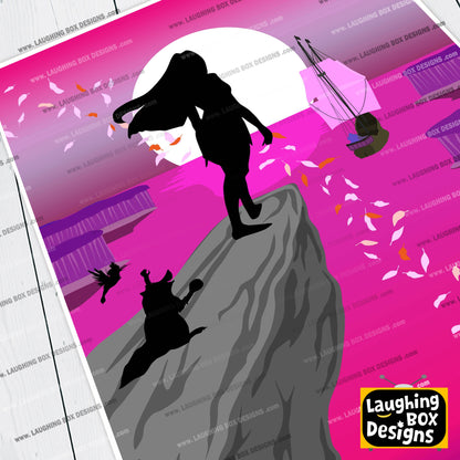 DISNEY'S POCAHONTAS Character inspired Silhouette Print