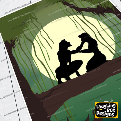DISNEY'S TARZAN Character inspired Silhouette Print