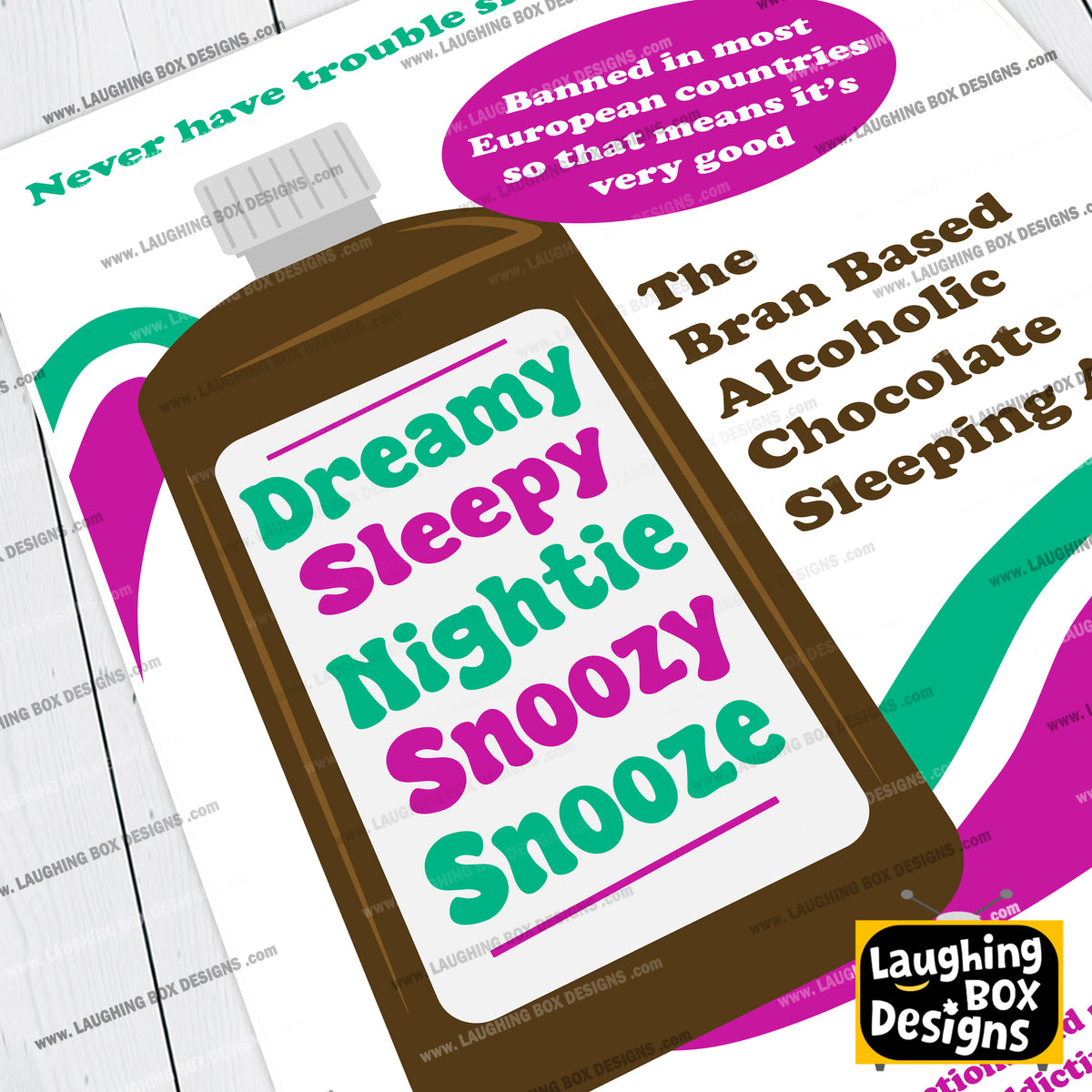 Dreamy Sleepy Nightie Snoozy Snooze Advert, Father Ted Print
