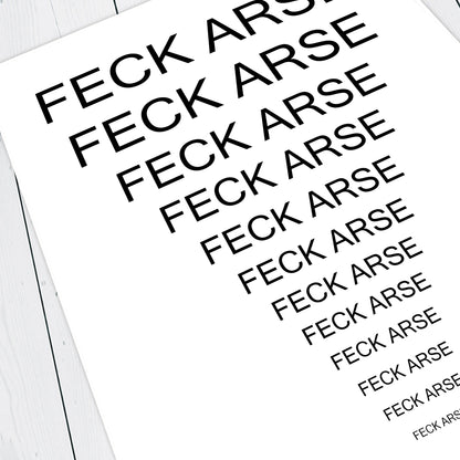 Feck Arse Chart / Father Jack Opticians, Father Ted Print