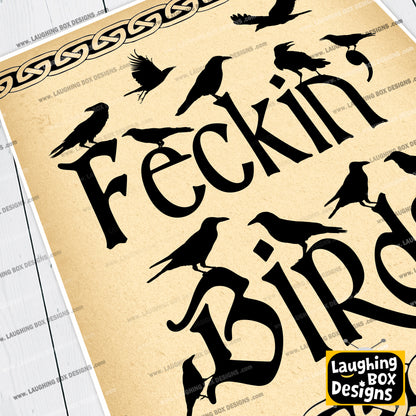 Feckin' Birds / Father Jack Quote, Father Ted Print