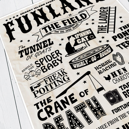 Funland poster / Craggy Island Fair, Father Ted Print