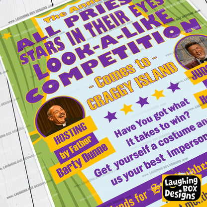 All Priests Starts In Their Eyes Look-A-Like Competition, Father Ted Print
