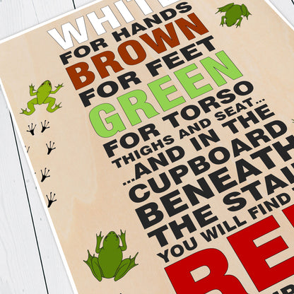 THE DENTONS Towel Rhyme, The League of Gentlemen Print