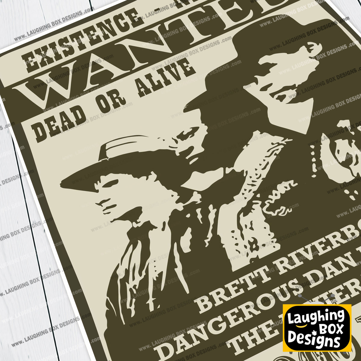 WANTED POSTER, Gunmen of the Apocalypse, Existnce Nevada, Red Dwarf Print