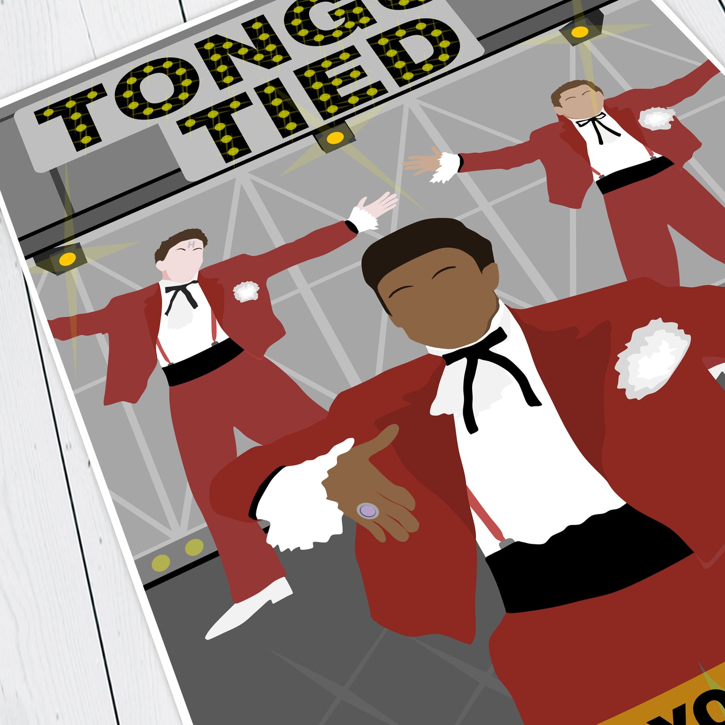 TONGUE TIED Whenever You're Around, Red Dwarf Print
