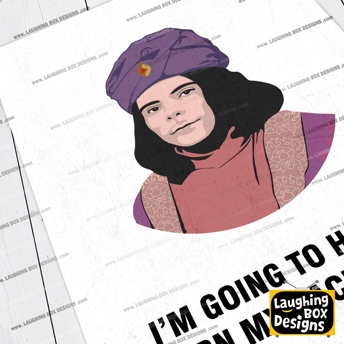 NABOO, I'm Going To Have To Turn My Back On You, Character Quotes, The Mighty Boosh Print