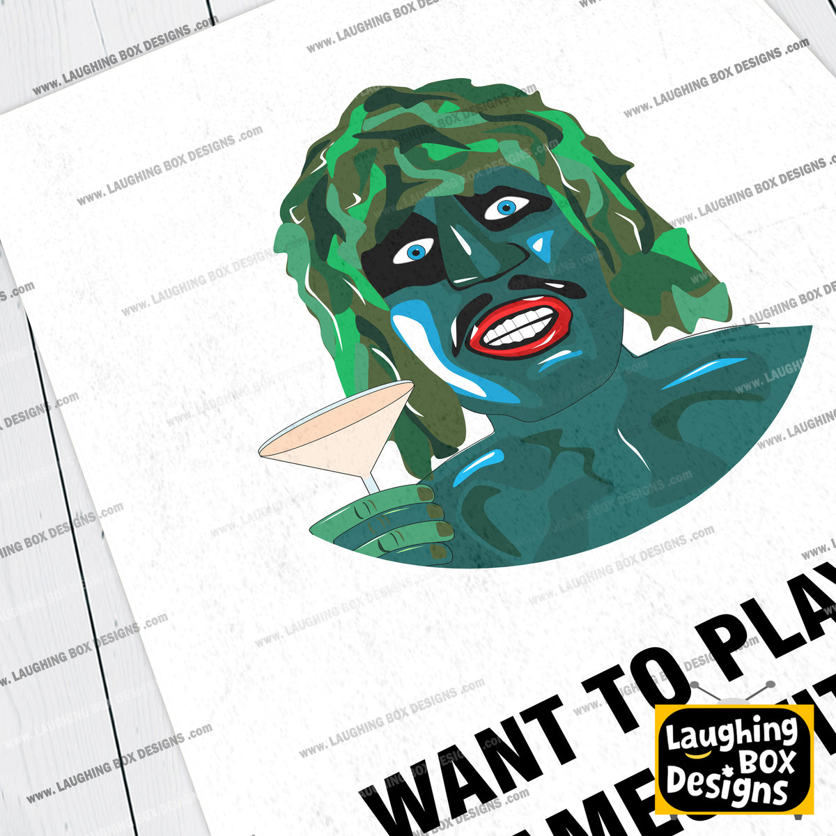 OLD GREGG, Want To Play Love Games With Me?, Character Quote, The Mighty Boosh Print