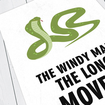 THE WINDY MAN! THE LONG LOVER!, Dixon Bainbridge Character Quotes, The Mighty Boosh Print