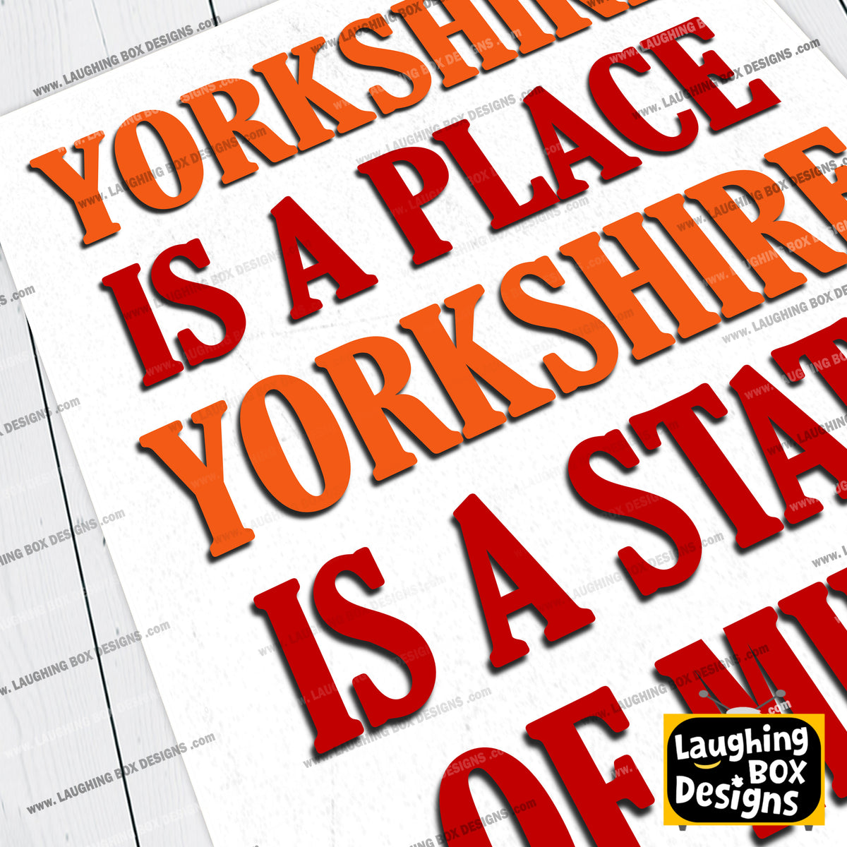 YORKSHIRE IS A PLACE YORKSHIRE IS A STATE OF MIND, Howard Moon Character Quotes, The Mighty Boosh Print