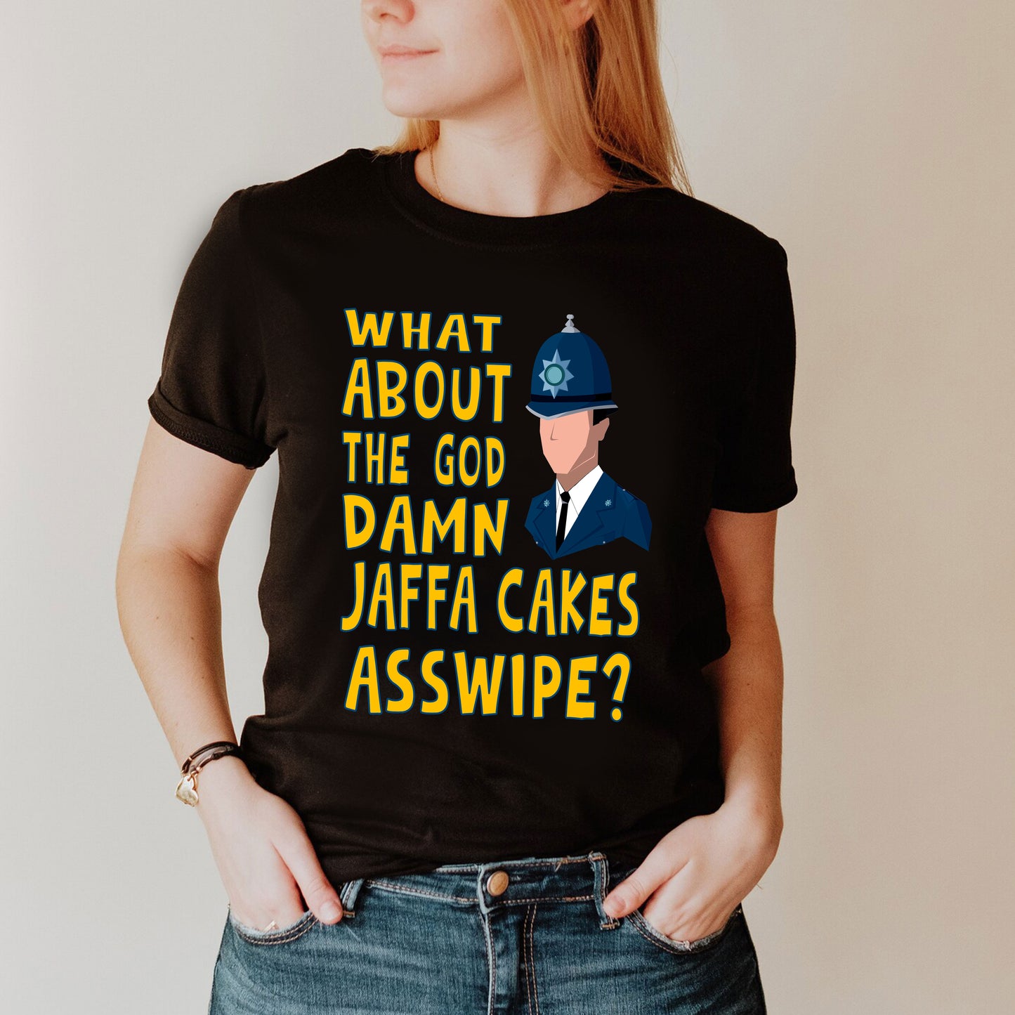 WHAT ABOUT THE GOD DAMN JAFFA CAKES ASSWIPE? - Bottom T-Shirt
