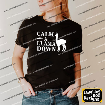 CALM A LLAMA DOWN Crimp - The Mighty Boosh T-Shirt