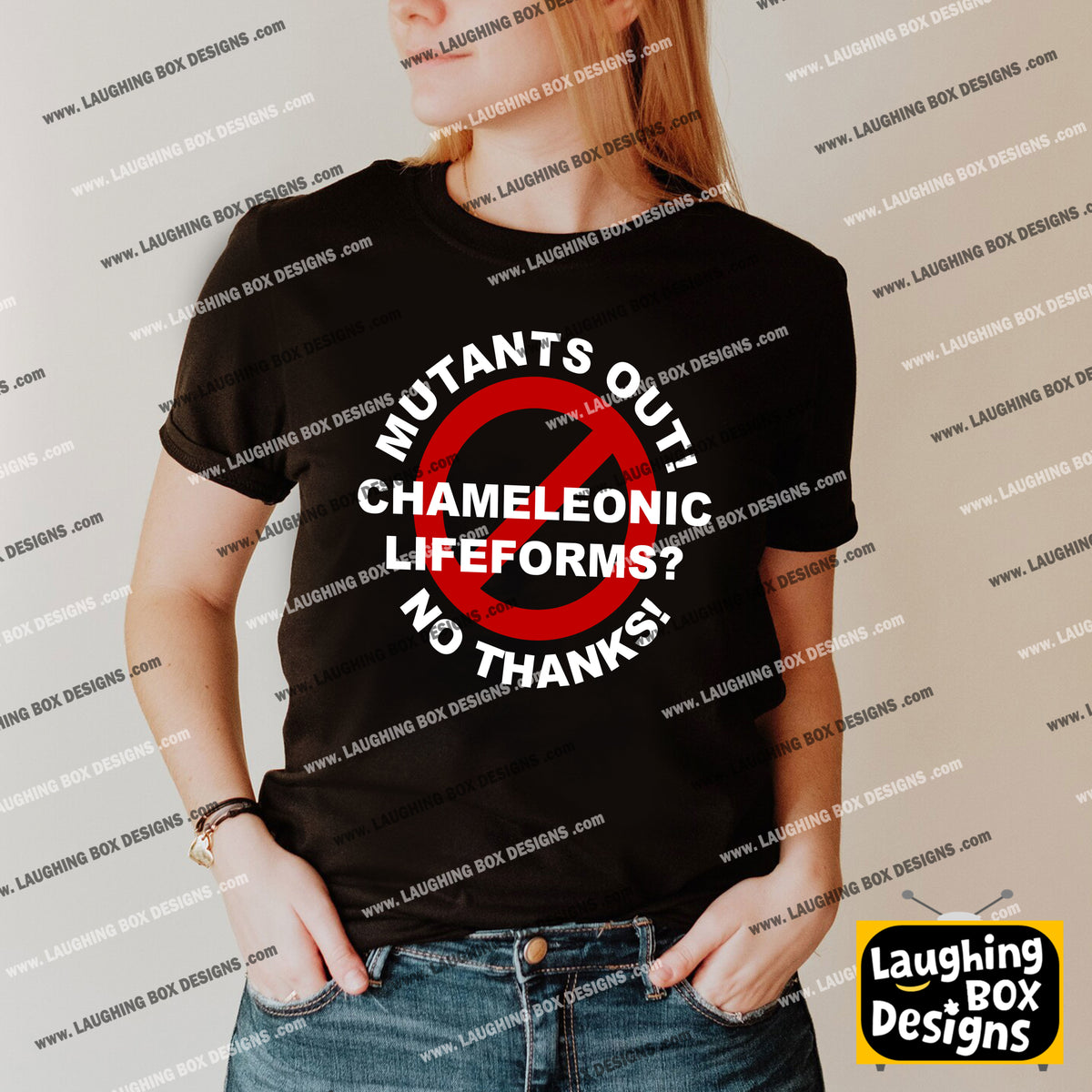 MUTANTS OUT! CHAMELEONIC LIFE FORMS? NO THANKS! - Red Dwarf T-Shirts