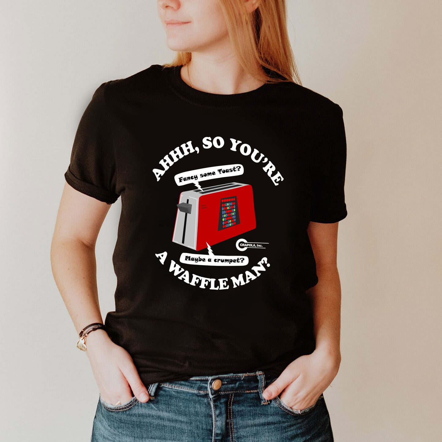 AHHH, SO YOU'RE A WAFFLE MAN? Talkie Toaster - Red Dwarf T-Shirt