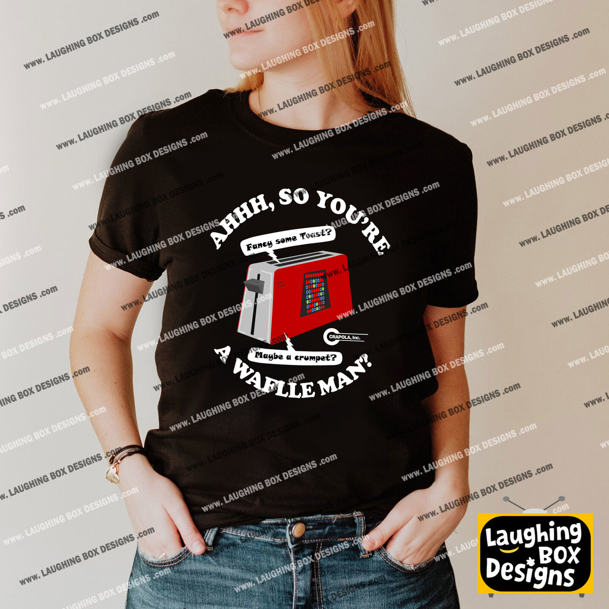 AHHH, SO YOU'RE A WAFFLE MAN? Talkie Toaster - Red Dwarf T-Shirt