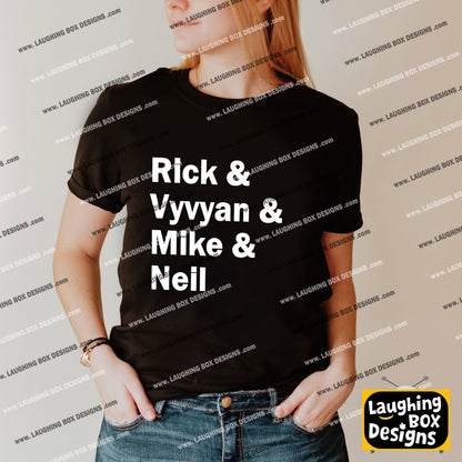 RICK & VYVYAN & MIKE & NEIL - The Young Ones T-Shirt