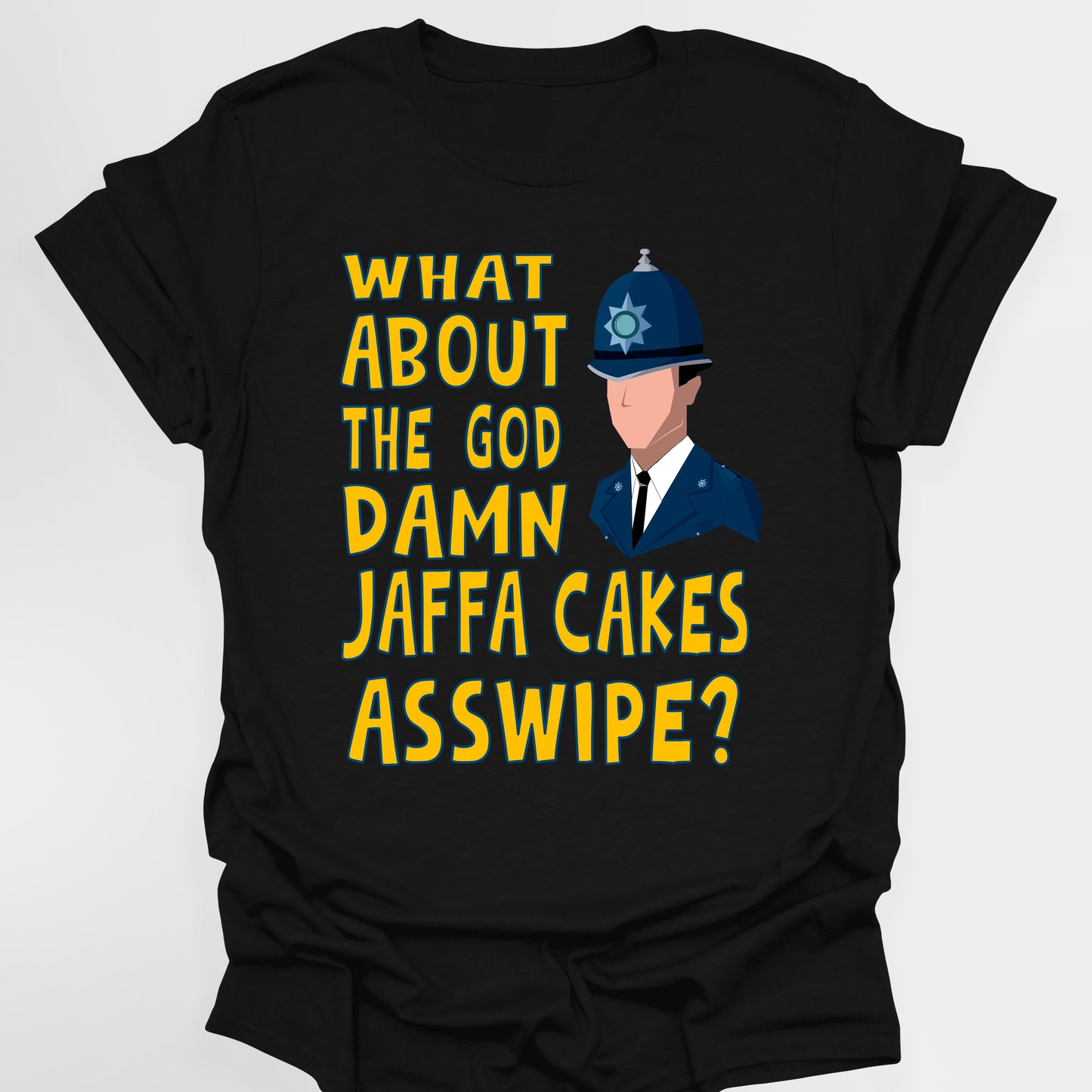 WHAT ABOUT THE GOD DAMN JAFFA CAKES ASSWIPE? - Bottom T-Shirt