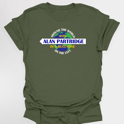 Around The World With Alan Partridge, In A Bullnose, On The Left - Alan Partridge T-Shirt