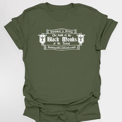 THE BANK OF THE BLACK MONKS OF ST HEROD - Blackadder T-Shirt