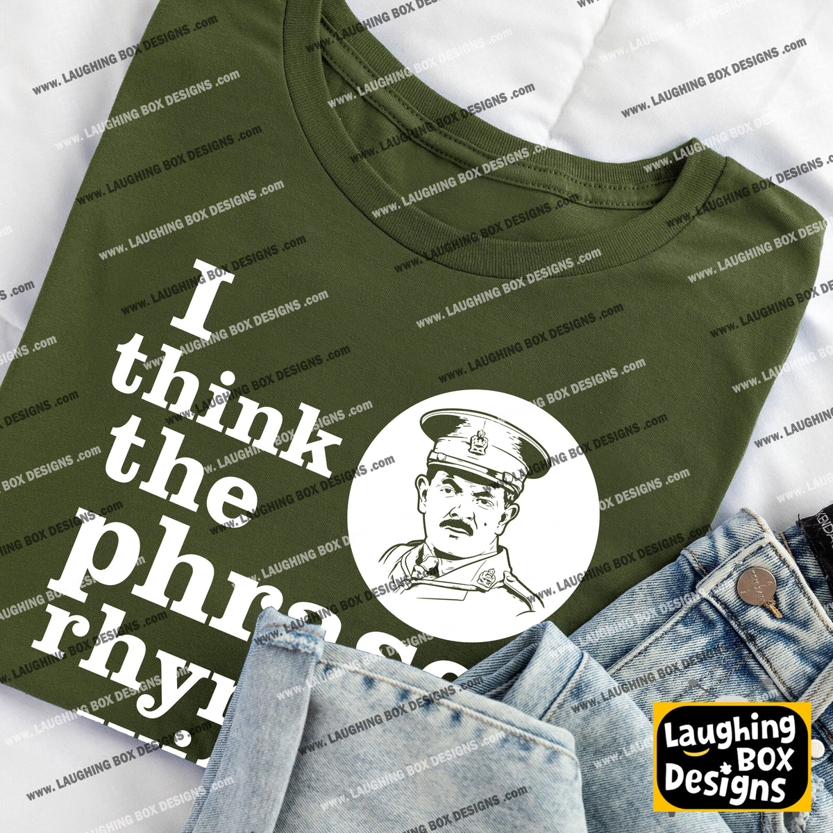 RHYMES WITH CLUCKING BELL Captain Blackadder Quote - Blackadder T-Shirt