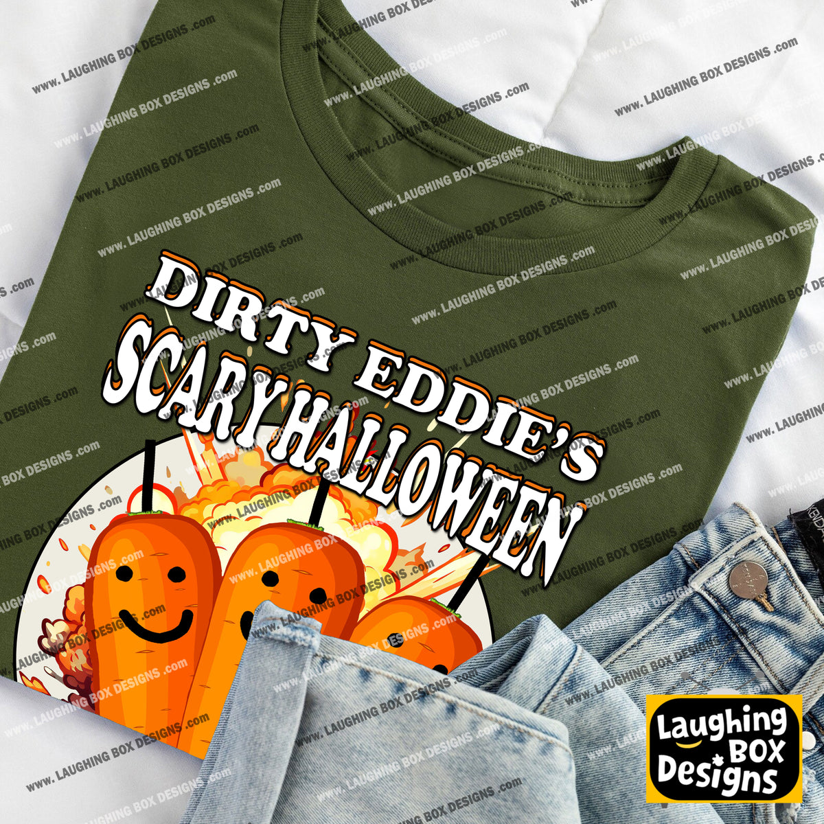 DIRTY EDDIE'S EXPLODING HALLOWEEN CARROTS - Bottom T-Shirt