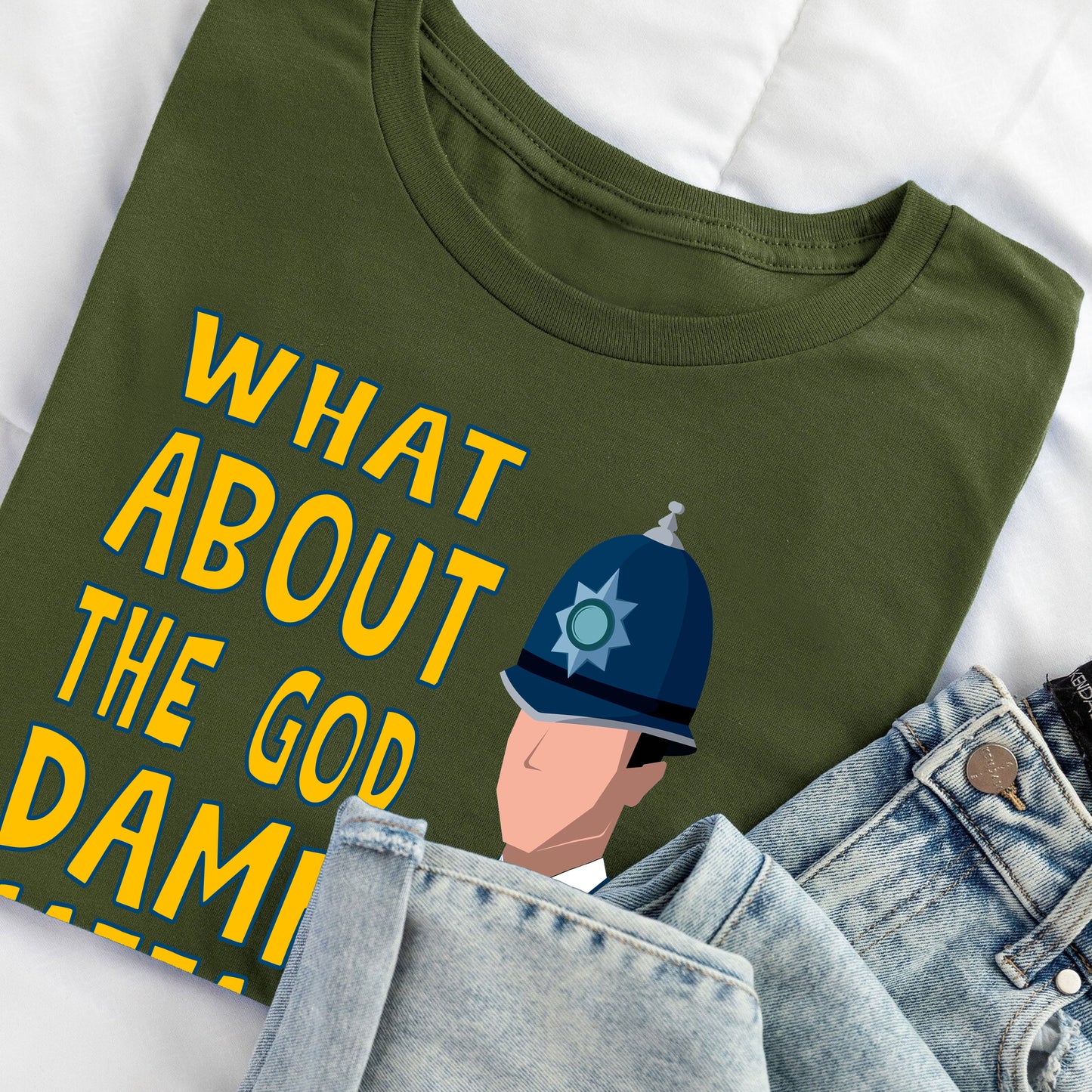 WHAT ABOUT THE GOD DAMN JAFFA CAKES ASSWIPE? - Bottom T-Shirt