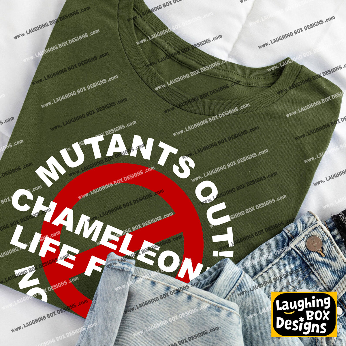 MUTANTS OUT! CHAMELEONIC LIFE FORMS? NO THANKS! - Red Dwarf T-Shirts