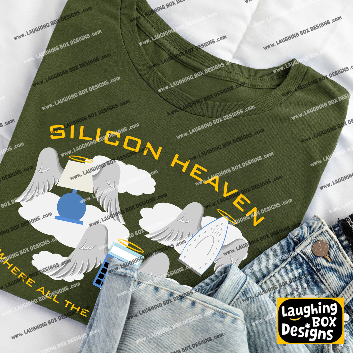 SILICON HEAVEN - WHERE ALL THE CALCULATORS GO - Red Dwarf T-Shirt