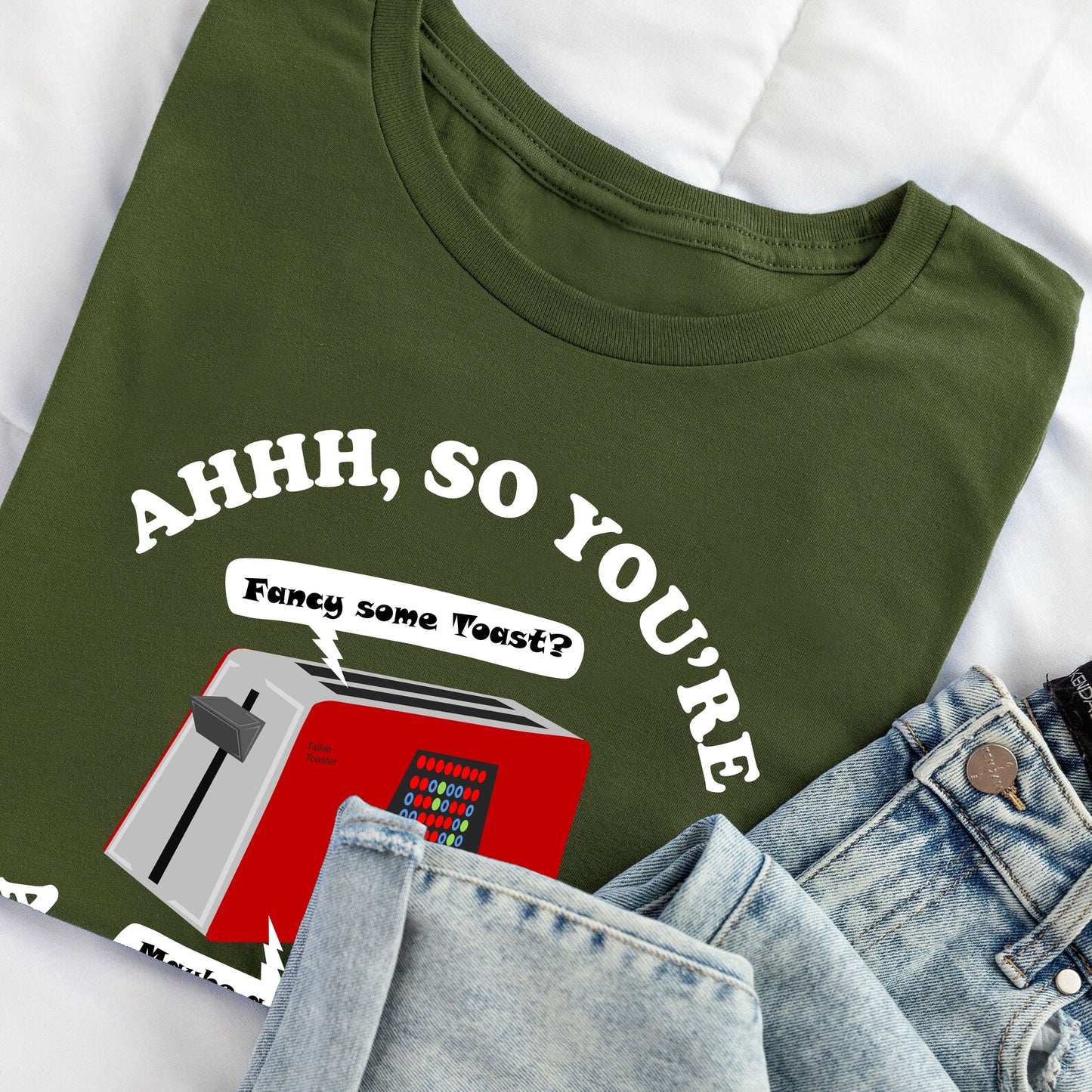 AHHH, SO YOU'RE A WAFFLE MAN? Talkie Toaster - Red Dwarf T-Shirt