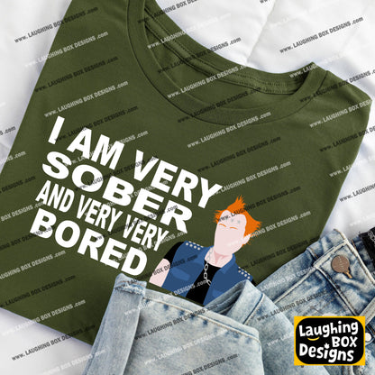 I AM VERY SOBER, And Very Very Bored / Vyvyan - The Young Ones T-Shirt