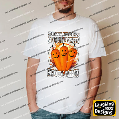 DIRTY EDDIE'S EXPLODING HALLOWEEN CARROTS - Bottom T-Shirt