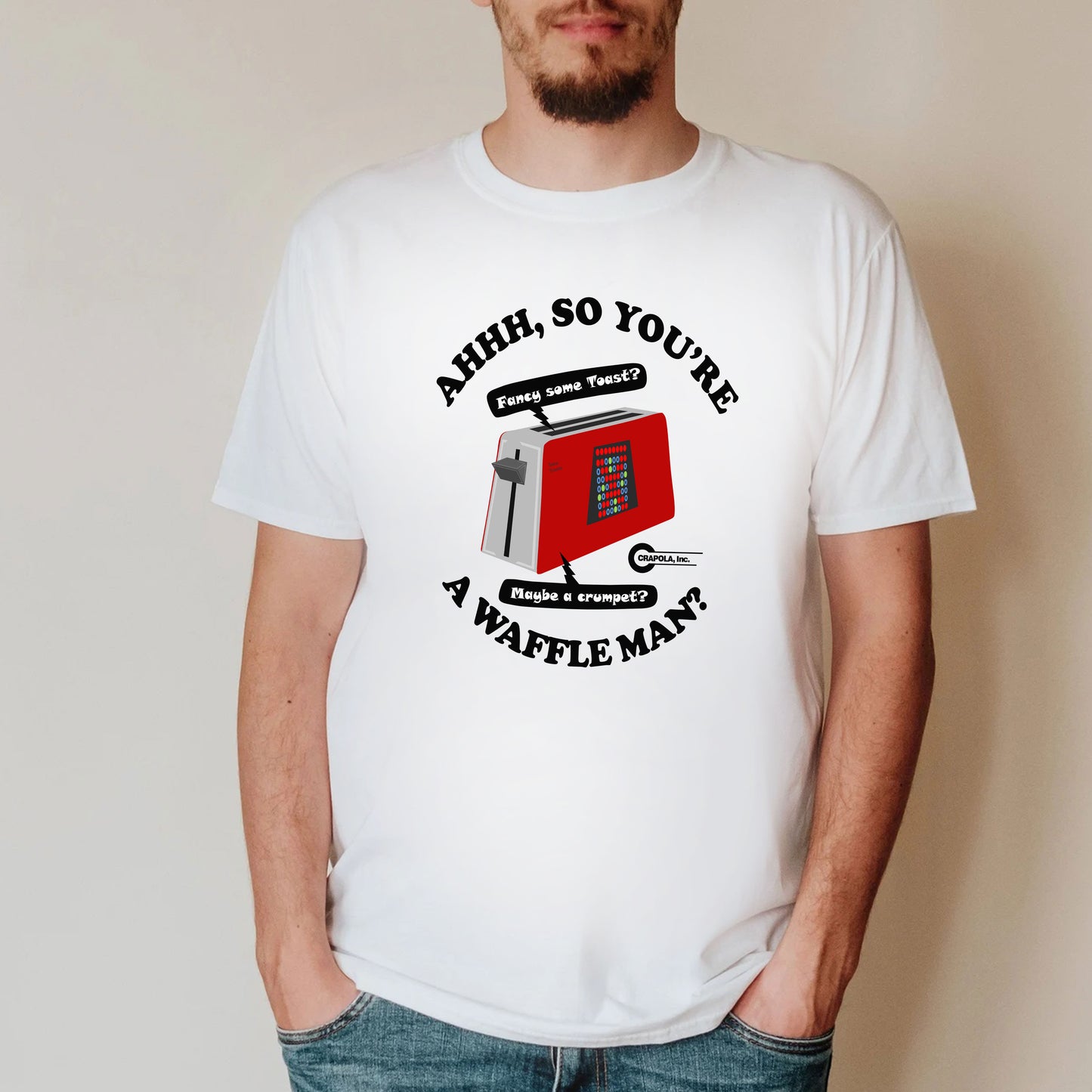 AHHH, SO YOU'RE A WAFFLE MAN? Talkie Toaster - Red Dwarf T-Shirt
