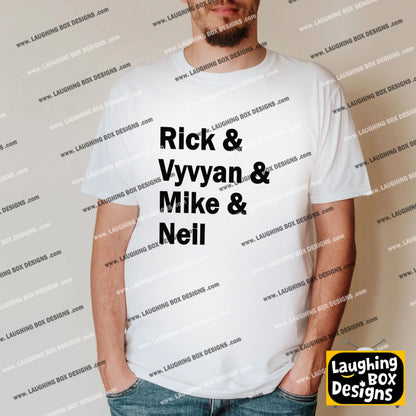 RICK & VYVYAN & MIKE & NEIL - The Young Ones T-Shirt