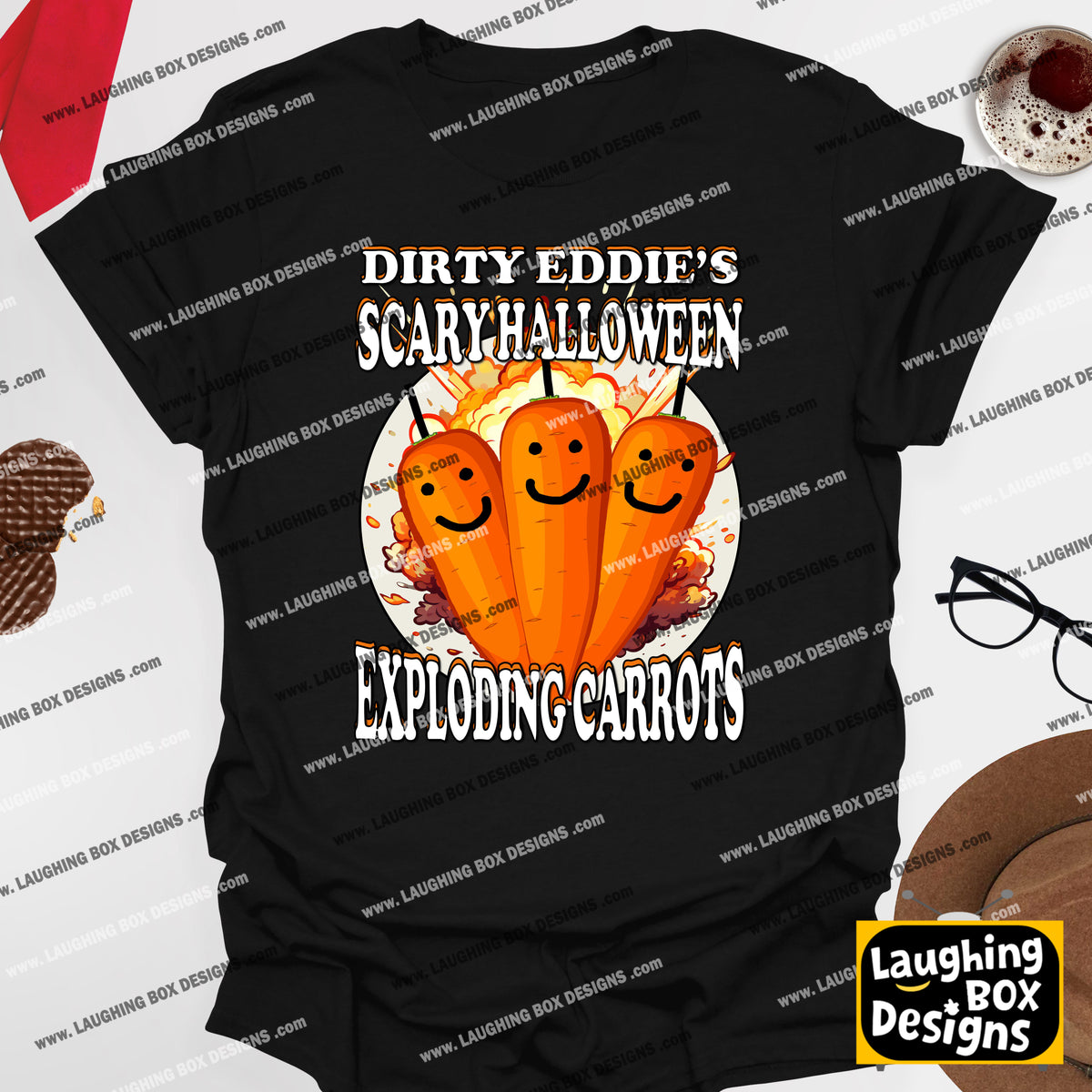 DIRTY EDDIE'S EXPLODING HALLOWEEN CARROTS - Bottom T-Shirt