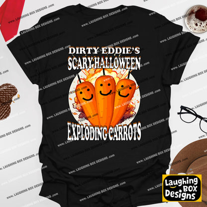 DIRTY EDDIE'S EXPLODING HALLOWEEN CARROTS - Bottom T-Shirt