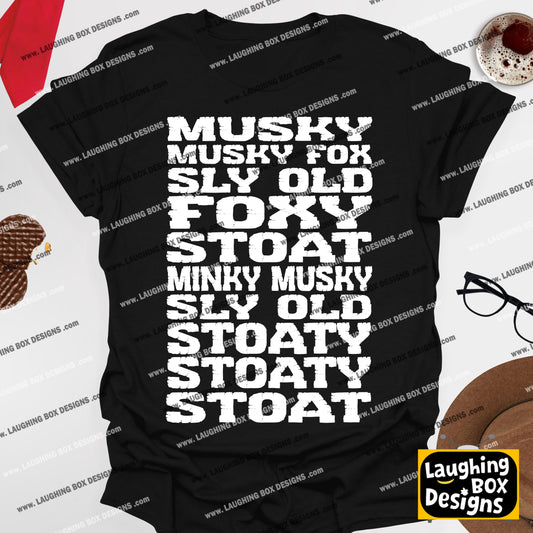 MINKY MUSKY SLY OLD STOATY STOAT - Bottom T-Shirt