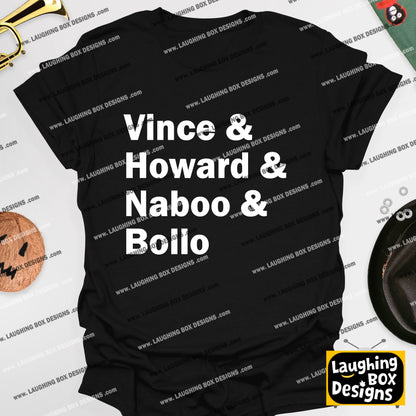 VINCE & HOWARD & NABOO & BOLLO - The Mighty Boosh T-Shirt