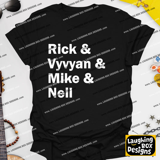 RICK & VYVYAN & MIKE & NEIL - The Young Ones T-Shirt