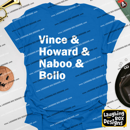 VINCE & HOWARD & NABOO & BOLLO - The Mighty Boosh T-Shirt