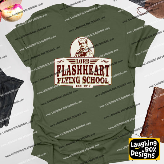 LORD FLASHHEART FLYING SCHOOL - Blackadder T-Shirt