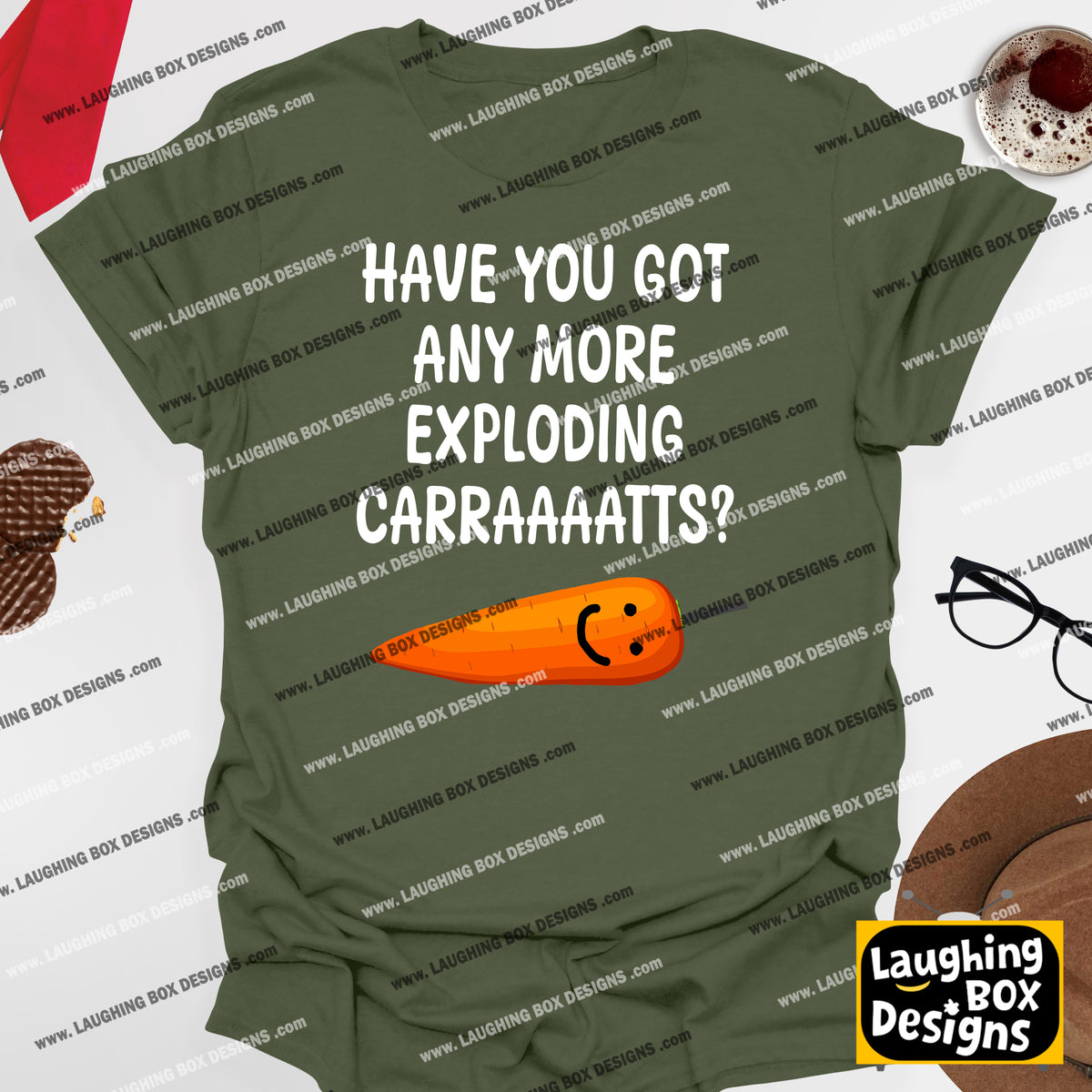 GOT ANY MORE EXPLODING CARRAAAATTS? - Bottom T-Shirt