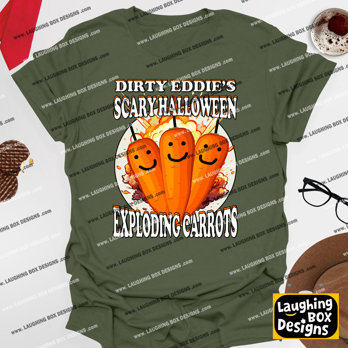 DIRTY EDDIE'S EXPLODING HALLOWEEN CARROTS - Bottom T-Shirt