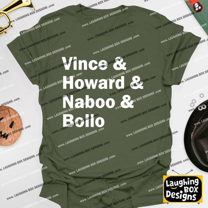 VINCE & HOWARD & NABOO & BOLLO - The Mighty Boosh T-Shirt