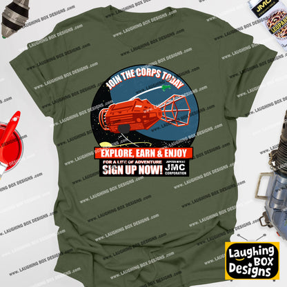 JOIN THE CORPS, JMC RECRUITMENT - Red Dwarf T-Shirt