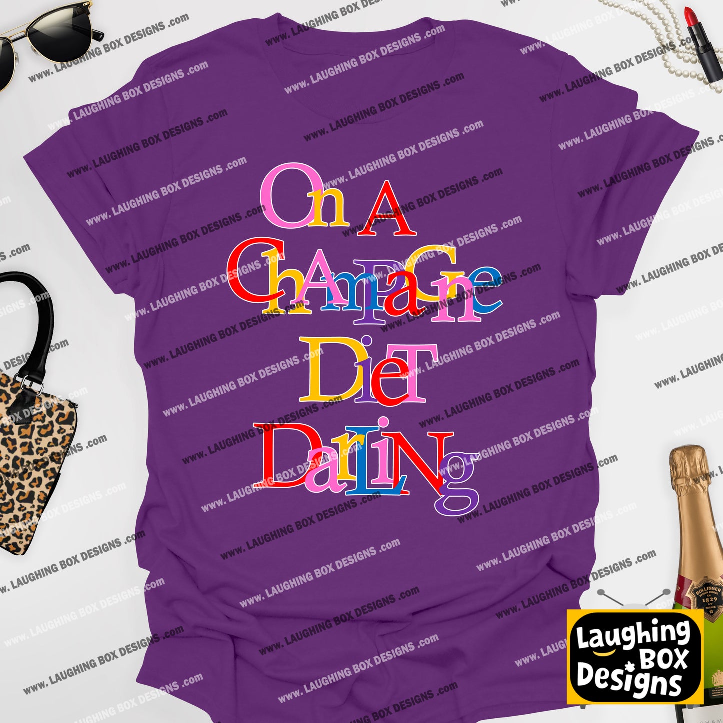 ON A CHAMPAGNE DIET DARLING - Absolutely Fabulous T-Shirt
